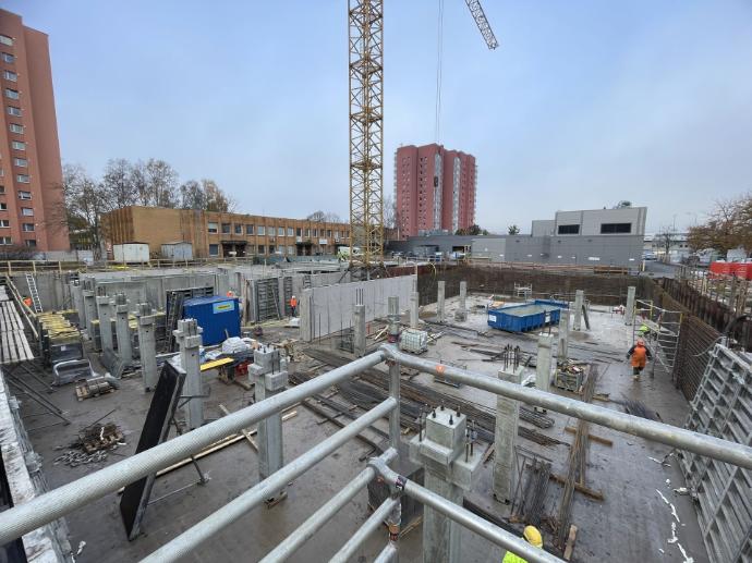 The underground construction of the Mustamäe social building