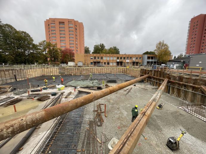 The start of the underground construction works of the Mustamäe social building