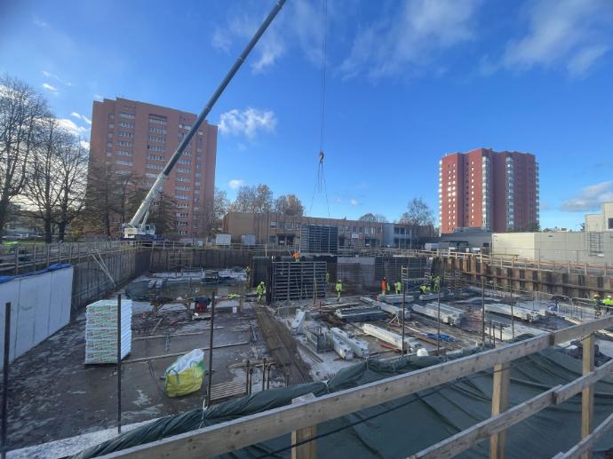 The underground construction of the Mustamäe social building