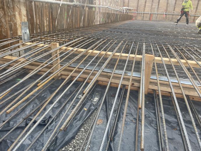 WPM formwork waterstop before concrete cast