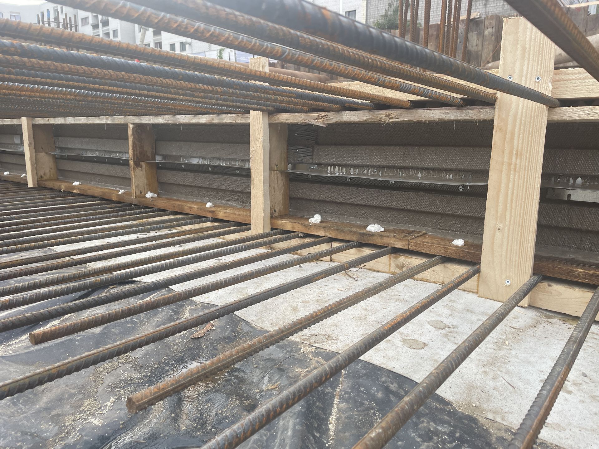 WPM formwork waterstop during concrete cast