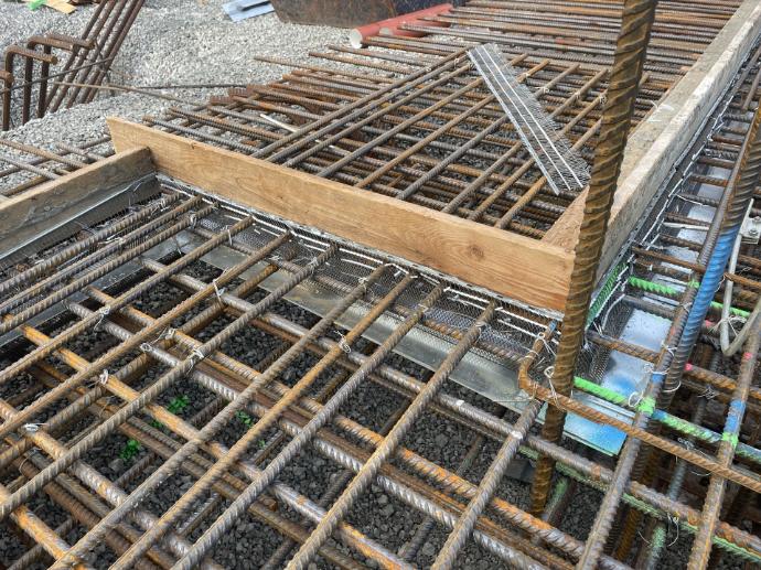 WPM formwork waterstop before concrete cast