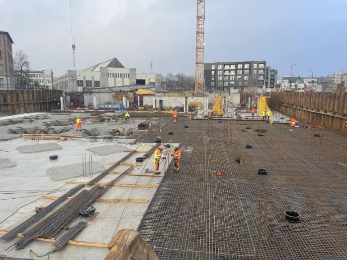 Concrete casting of the Uus-Veerenni floor slab