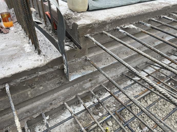 WPM® formwork waterstop after concrete cast